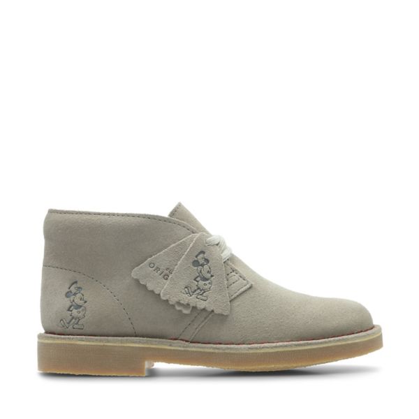 Clarks Girls Desert Boot Casual Shoes Sand Suede Embossed | CA-6473289